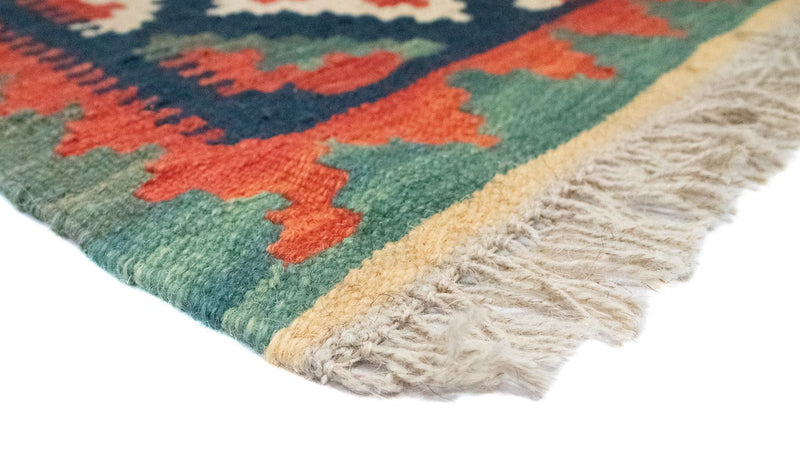 Kelim-tæppe - orientalsk - 95 x 65 cm - blå