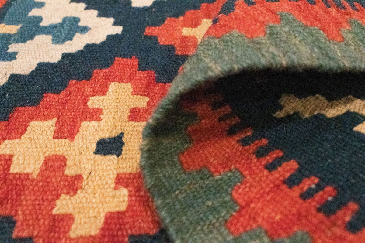 Kelim-tæppe - orientalsk - 95 x 65 cm - blå