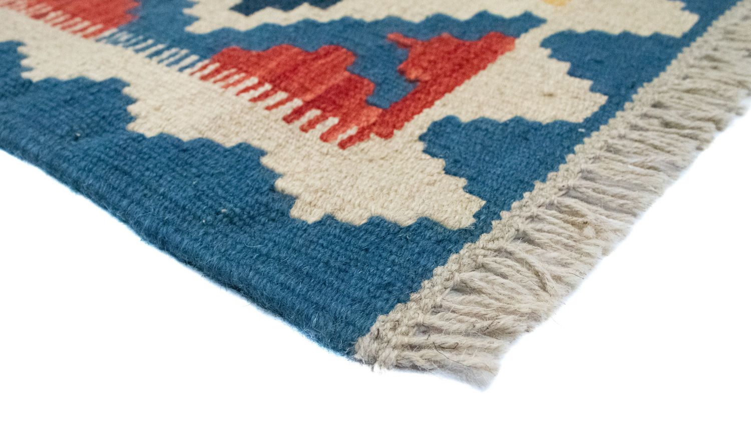 Kelim-tæppe - orientalsk - 86 x 61 cm - blå