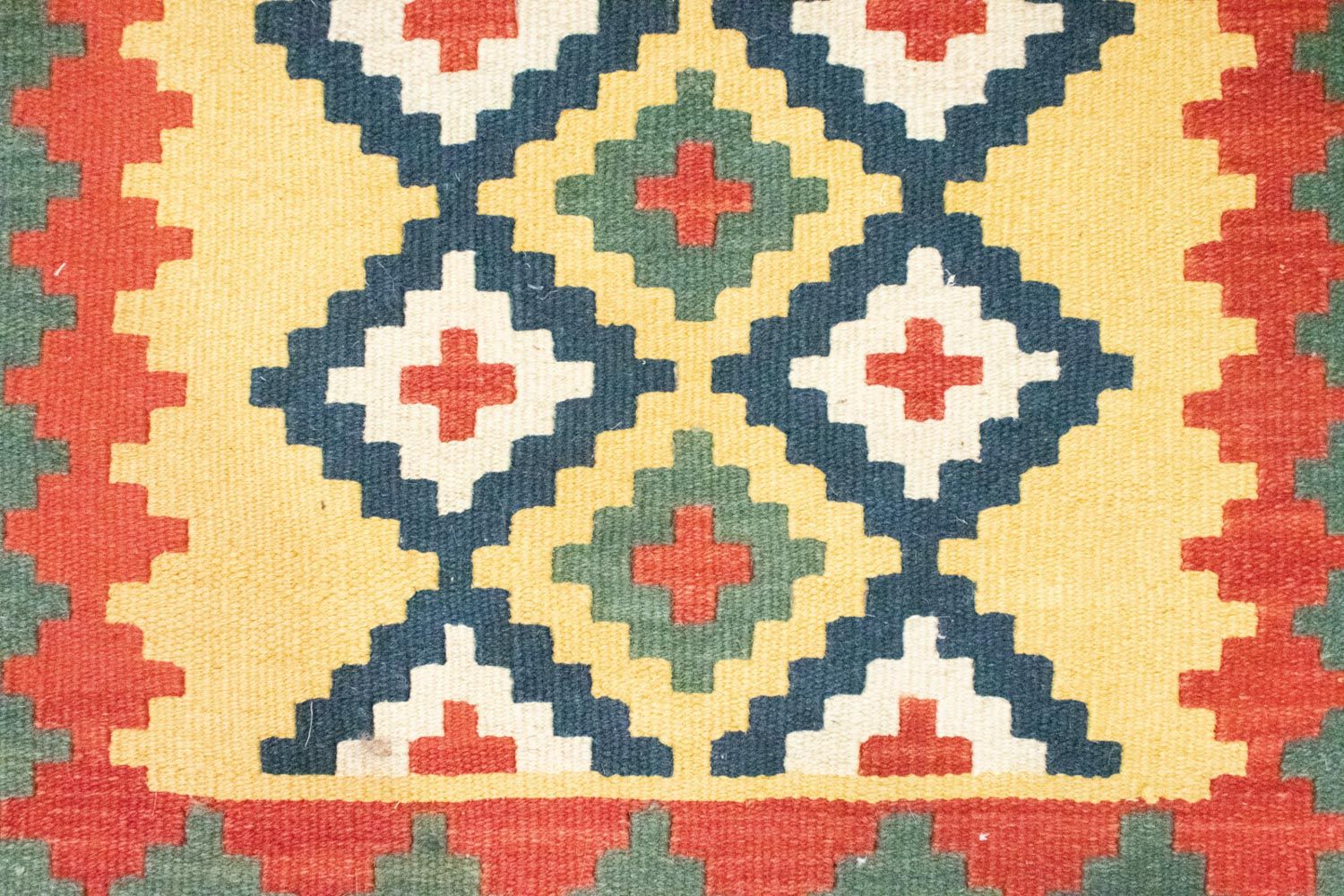 Kelim-tæppe - orientalsk - 83 x 62 cm - gul