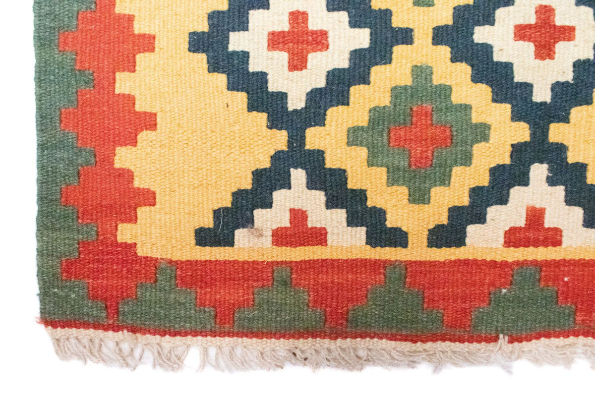 Kelim-tæppe - orientalsk - 83 x 62 cm - gul
