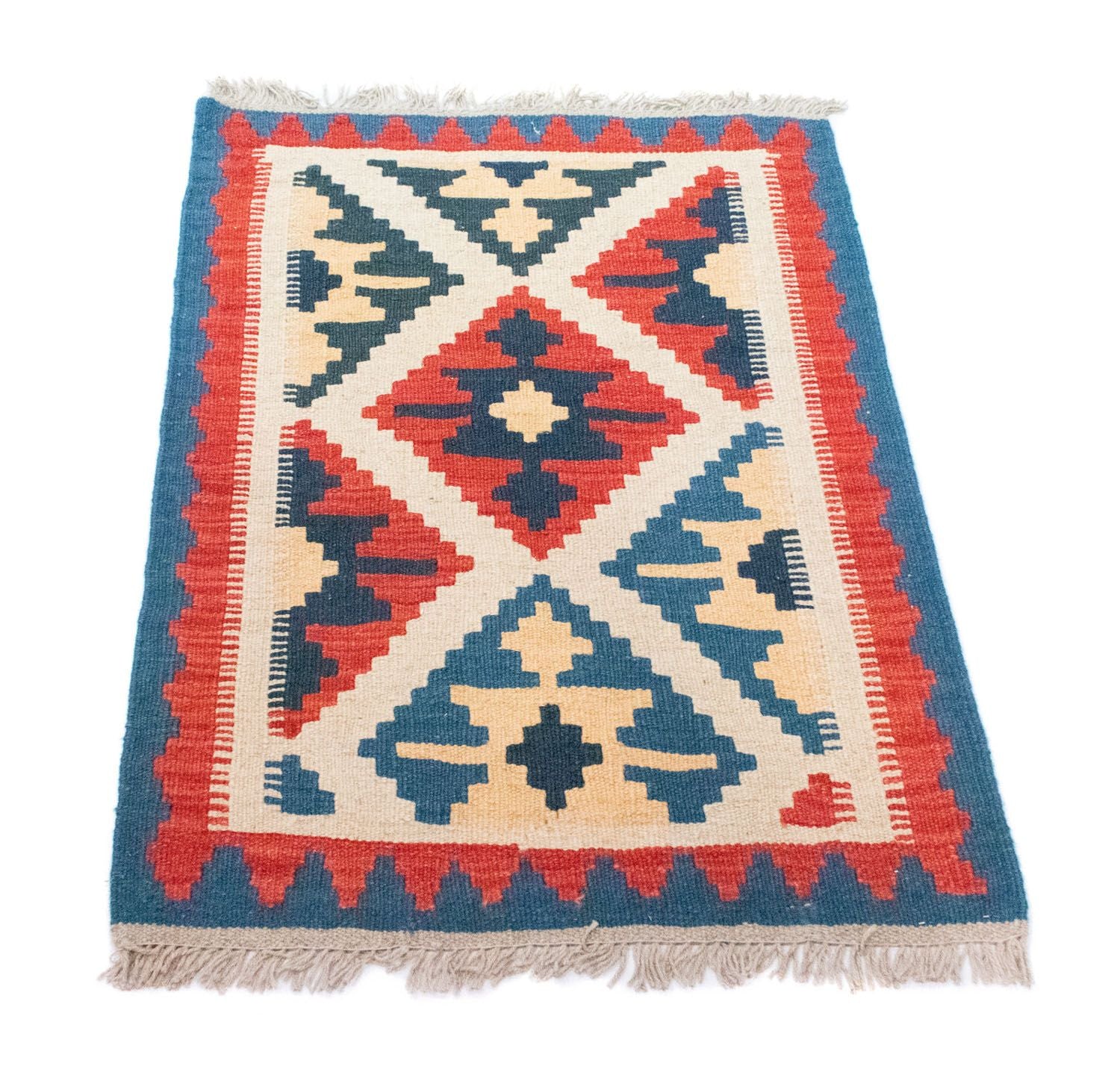 Kelim-tæppe - orientalsk - 85 x 64 cm - orange