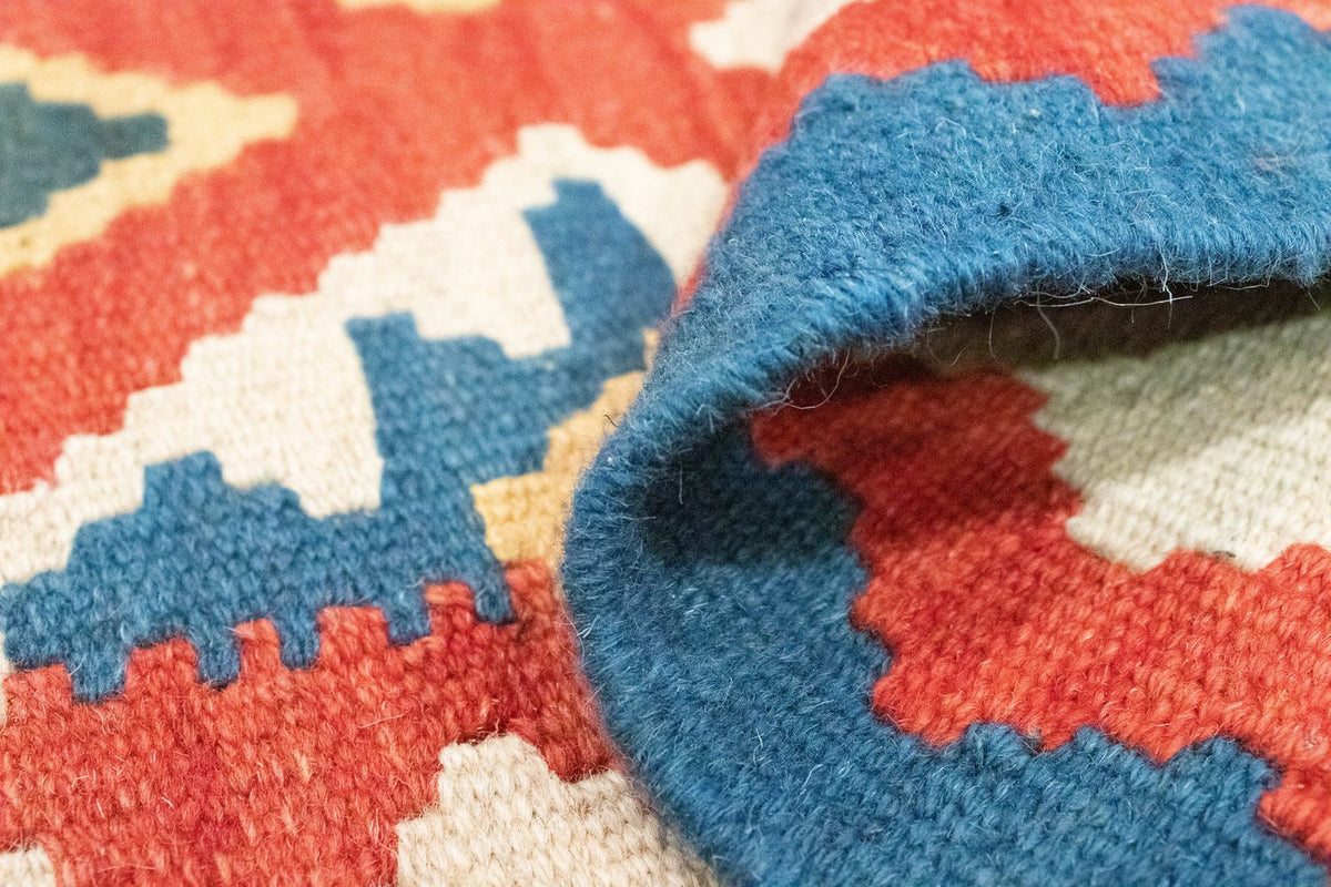 Kelim-tæppe - orientalsk - 95 x 64 cm - flerfarvet