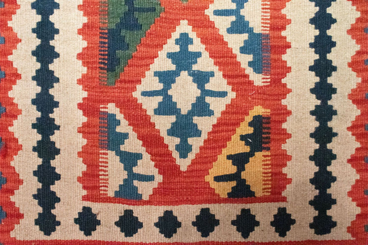 Kelim-tæppe - orientalsk - 93 x 67 cm - blå