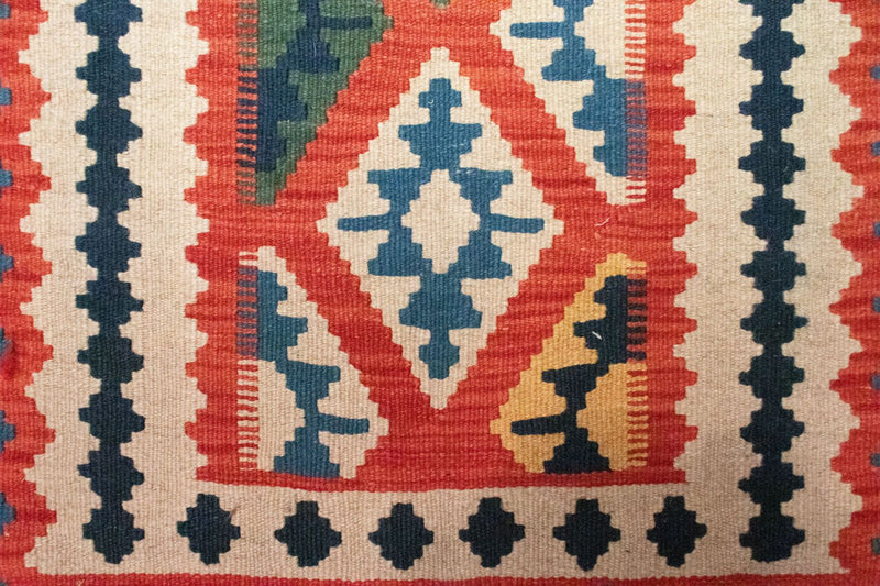Kelim-tæppe - orientalsk - 93 x 67 cm - blå