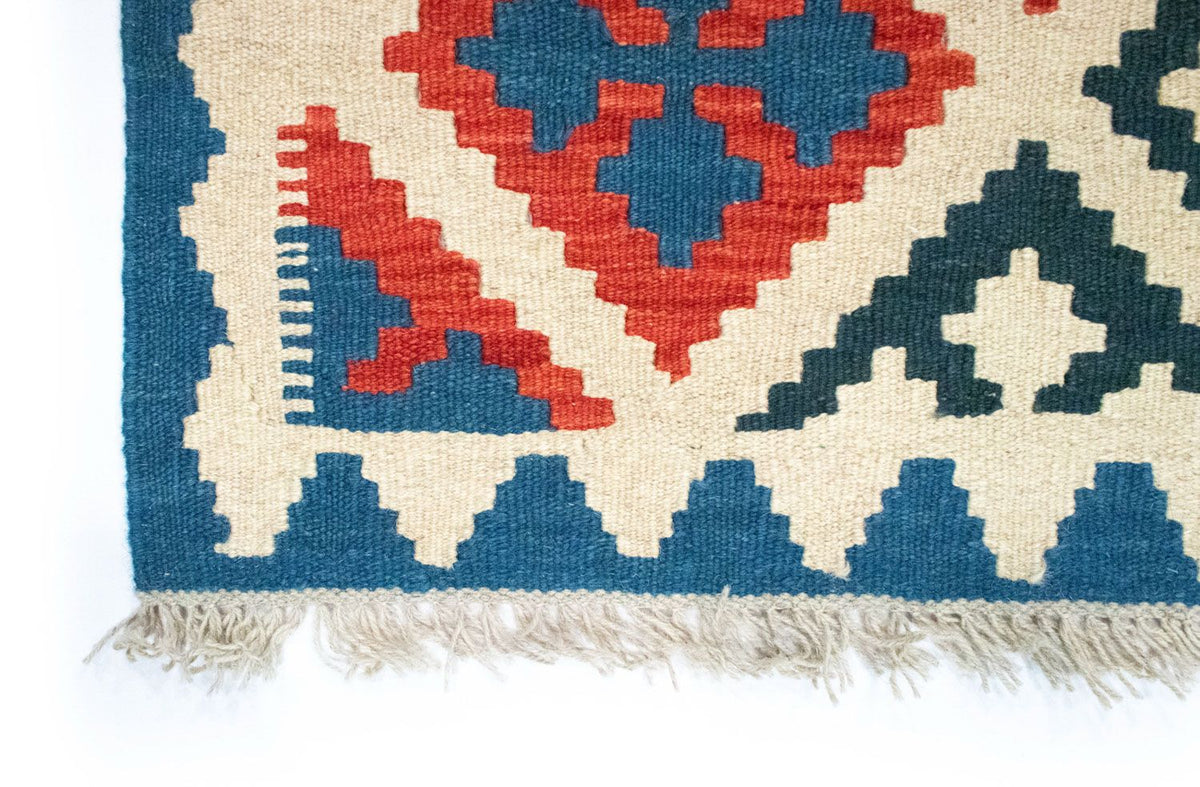 Kelim-tæppe - orientalsk - 90 x 60 cm - flerfarvet
