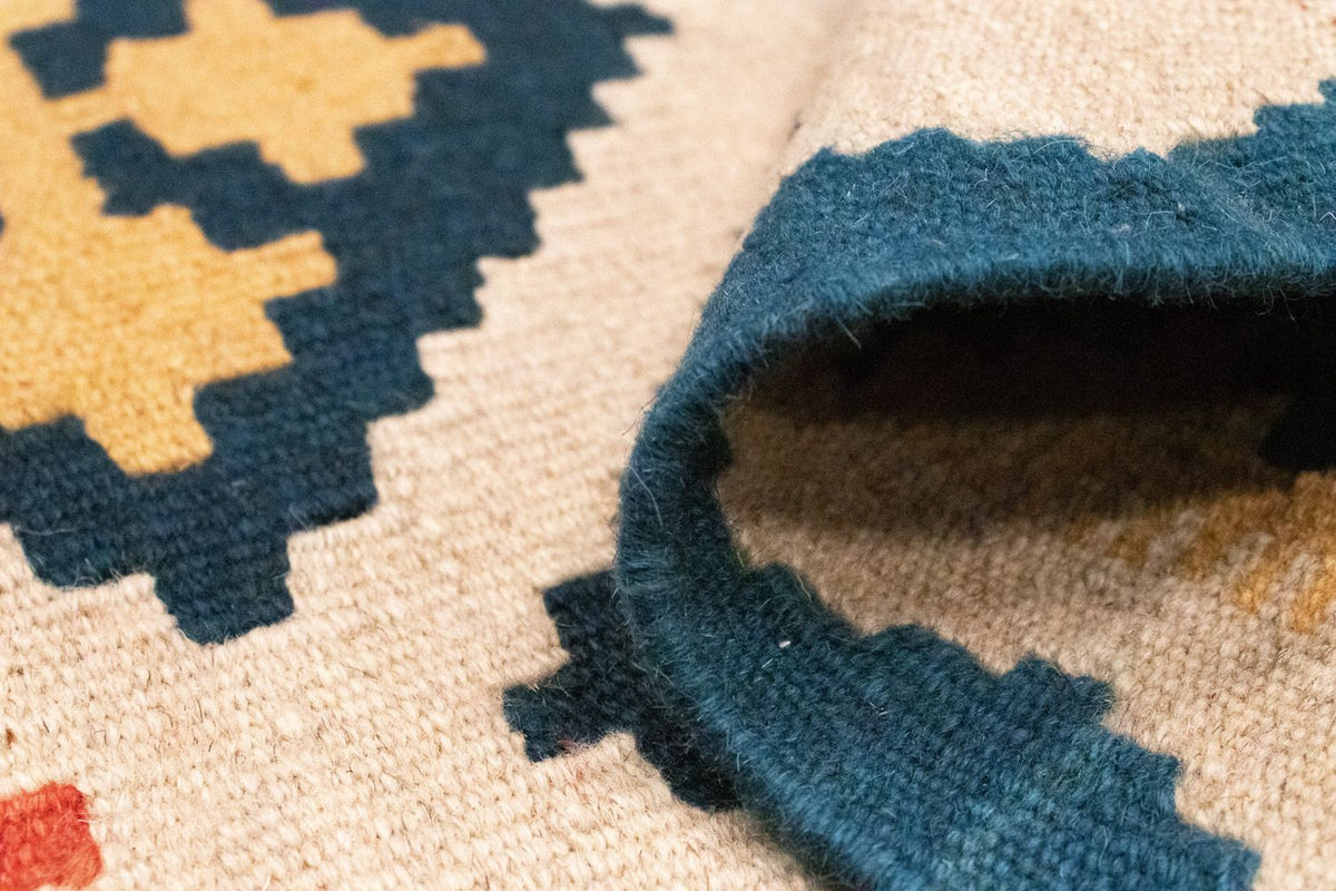 Kelim-tæppe - orientalsk - 90 x 60 cm - flerfarvet