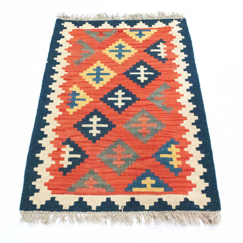 Kelim-tæppe - orientalsk - 93 x 62 cm - orange