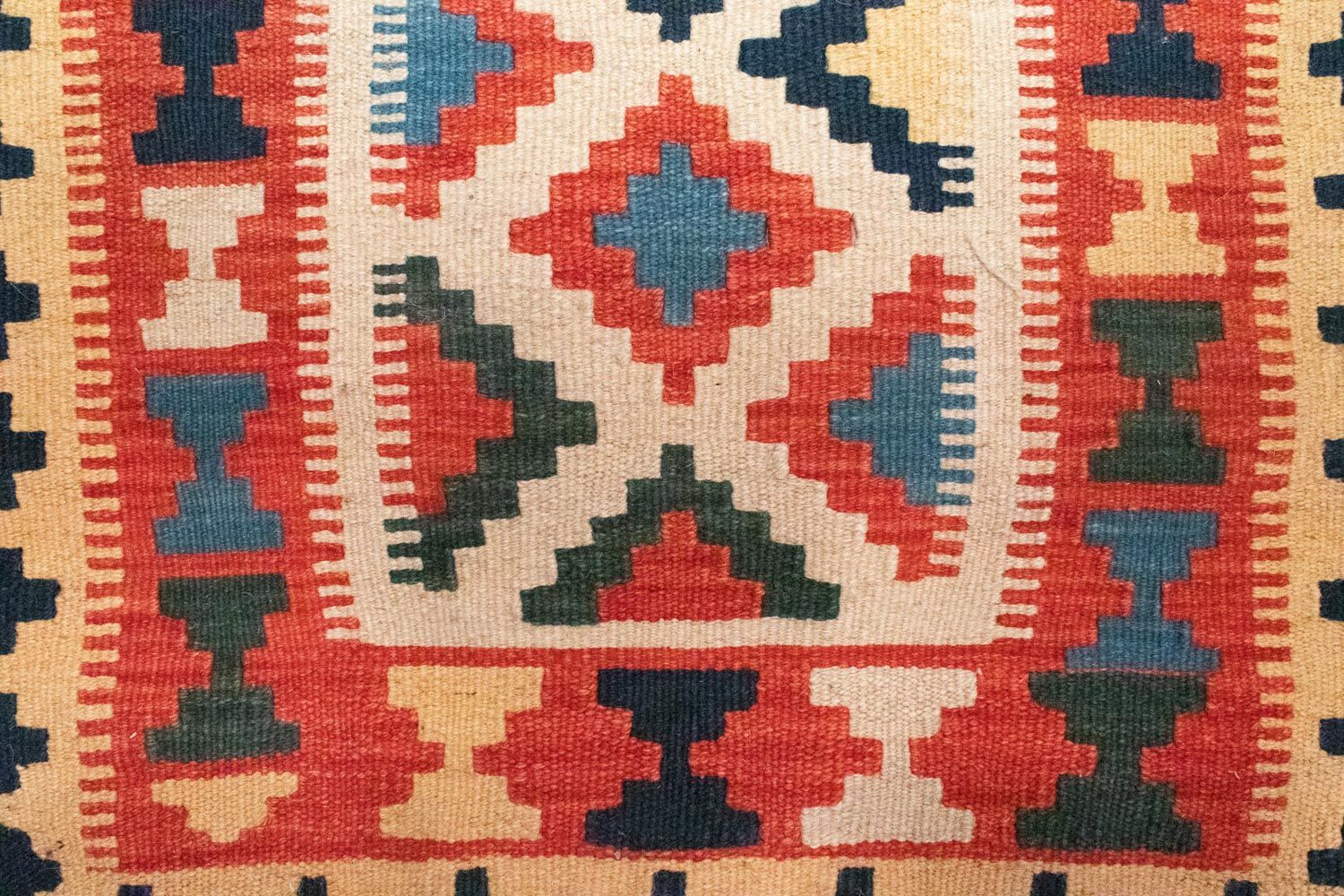 Kelim-tæppe - orientalsk - 101 x 63 cm - orange
