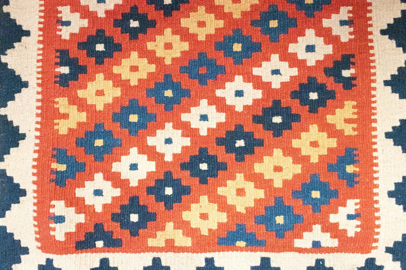 Kelim-tæppe - orientalsk - 98 x 65 cm - orange