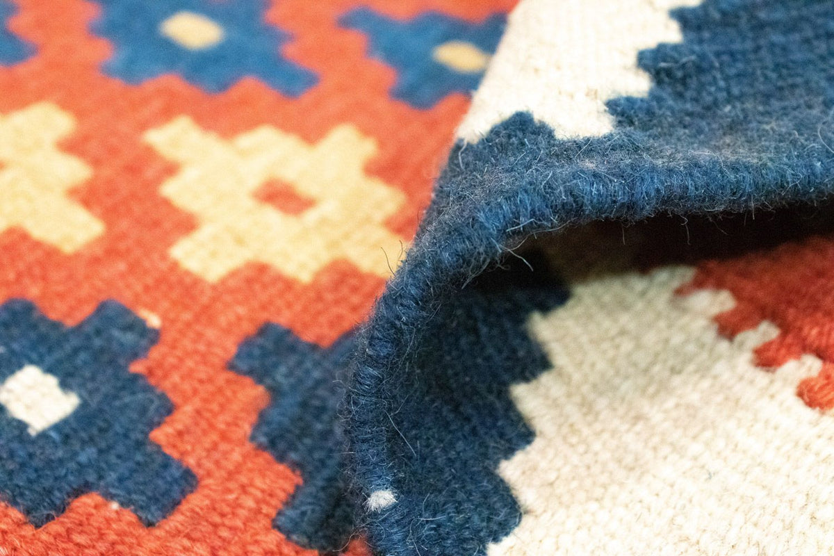 Kelim-tæppe - orientalsk - 98 x 65 cm - orange