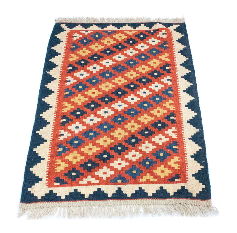 Kelim-tæppe - orientalsk - 98 x 65 cm - orange