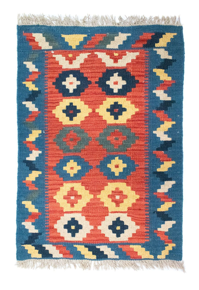 Kelim-tæppe - orientalsk - 87 x 62 cm - orange