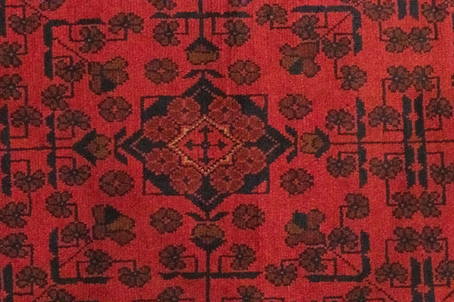 Løber Afghansk tæppe - Kunduz - 189 x 75 cm - rød
