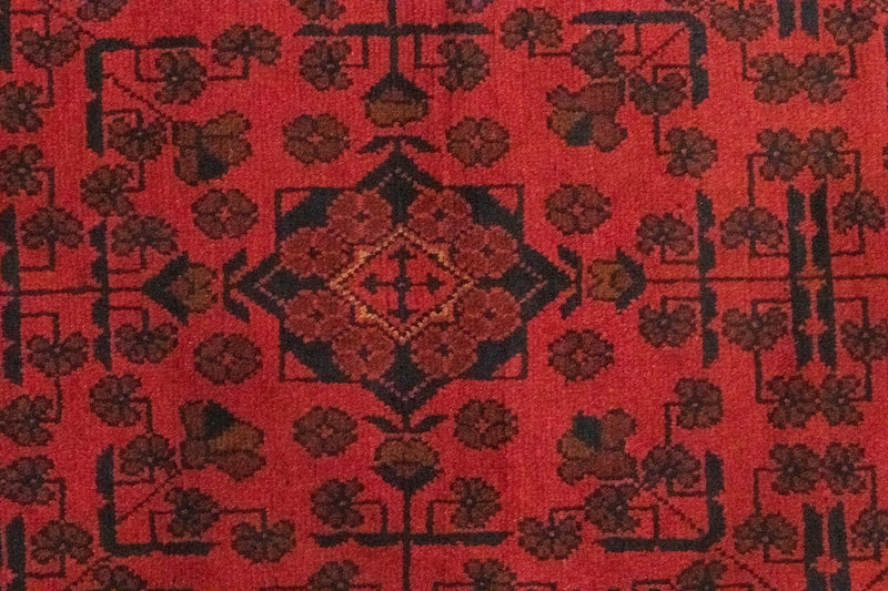 Løber Afghansk tæppe - Kunduz - 189 x 75 cm - rød