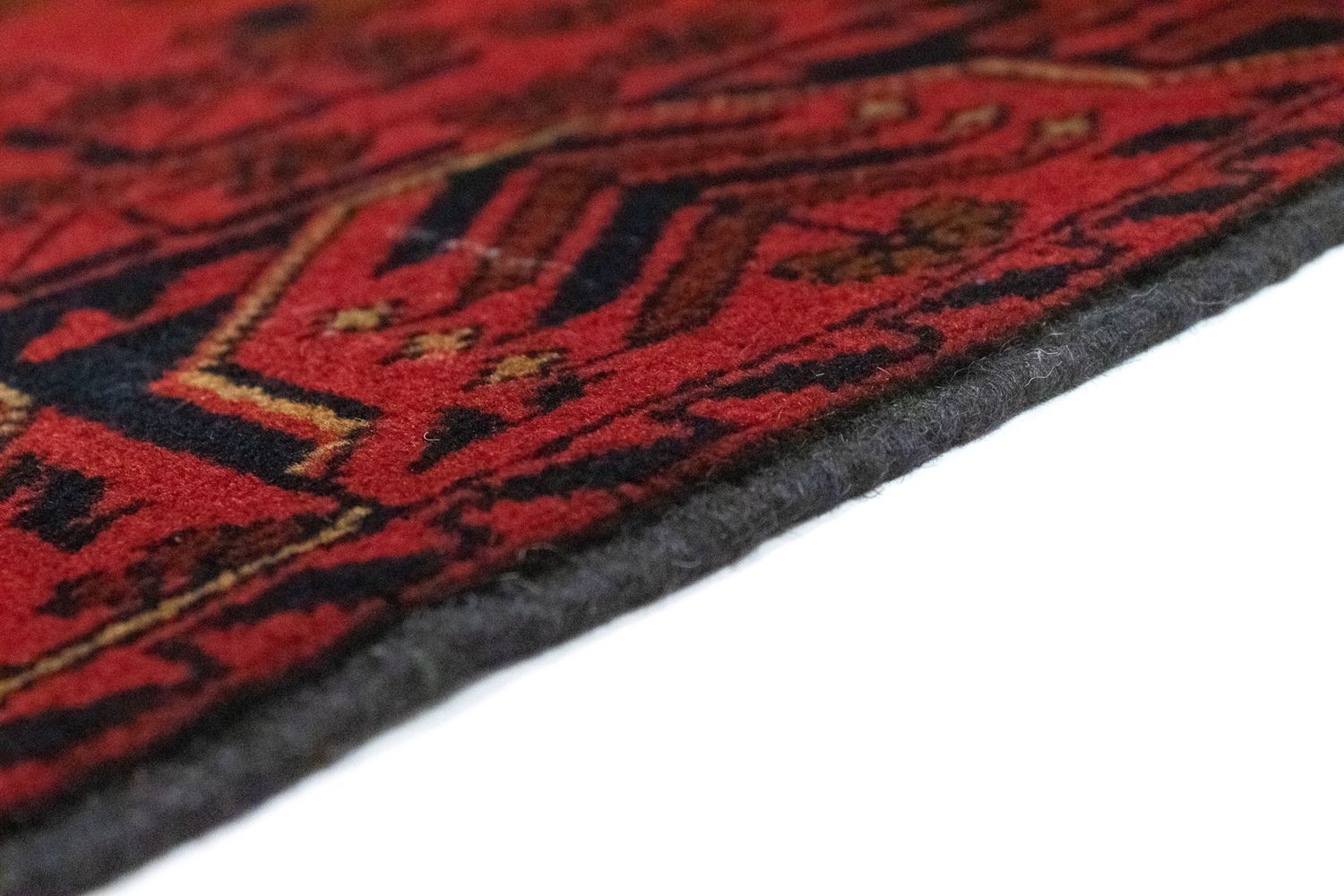 Løber Afghansk tæppe - Kunduz - 189 x 75 cm - rød