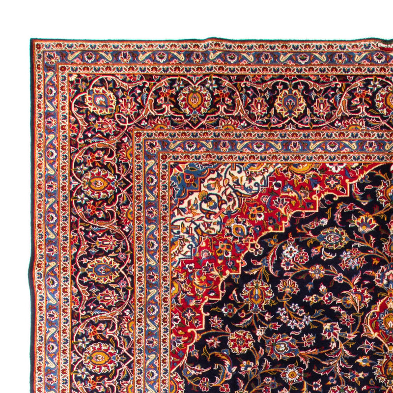 Persisk tæppe - Keshan - 425 x 318 cm - mørkeblå