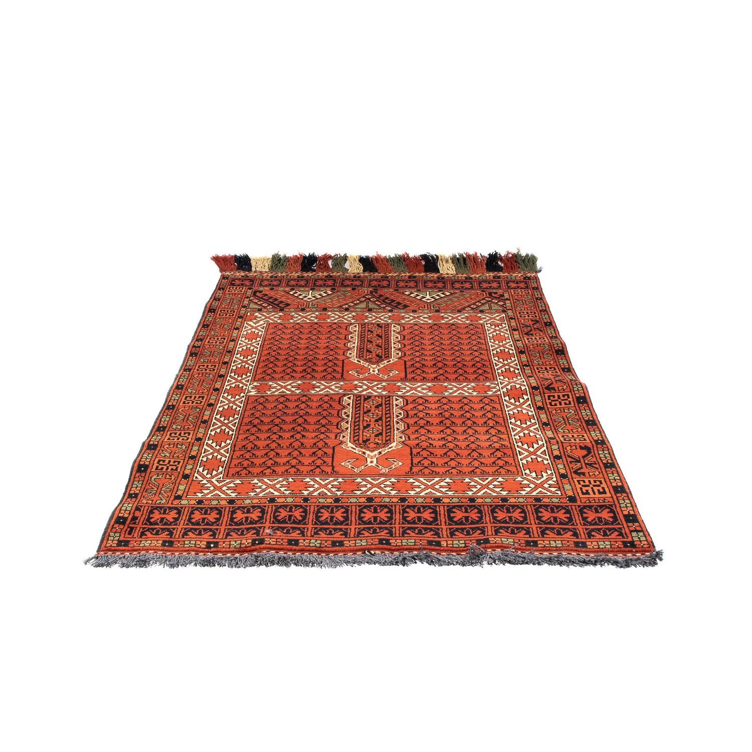 Afghansk tæppe - 174 x 118 cm - rust