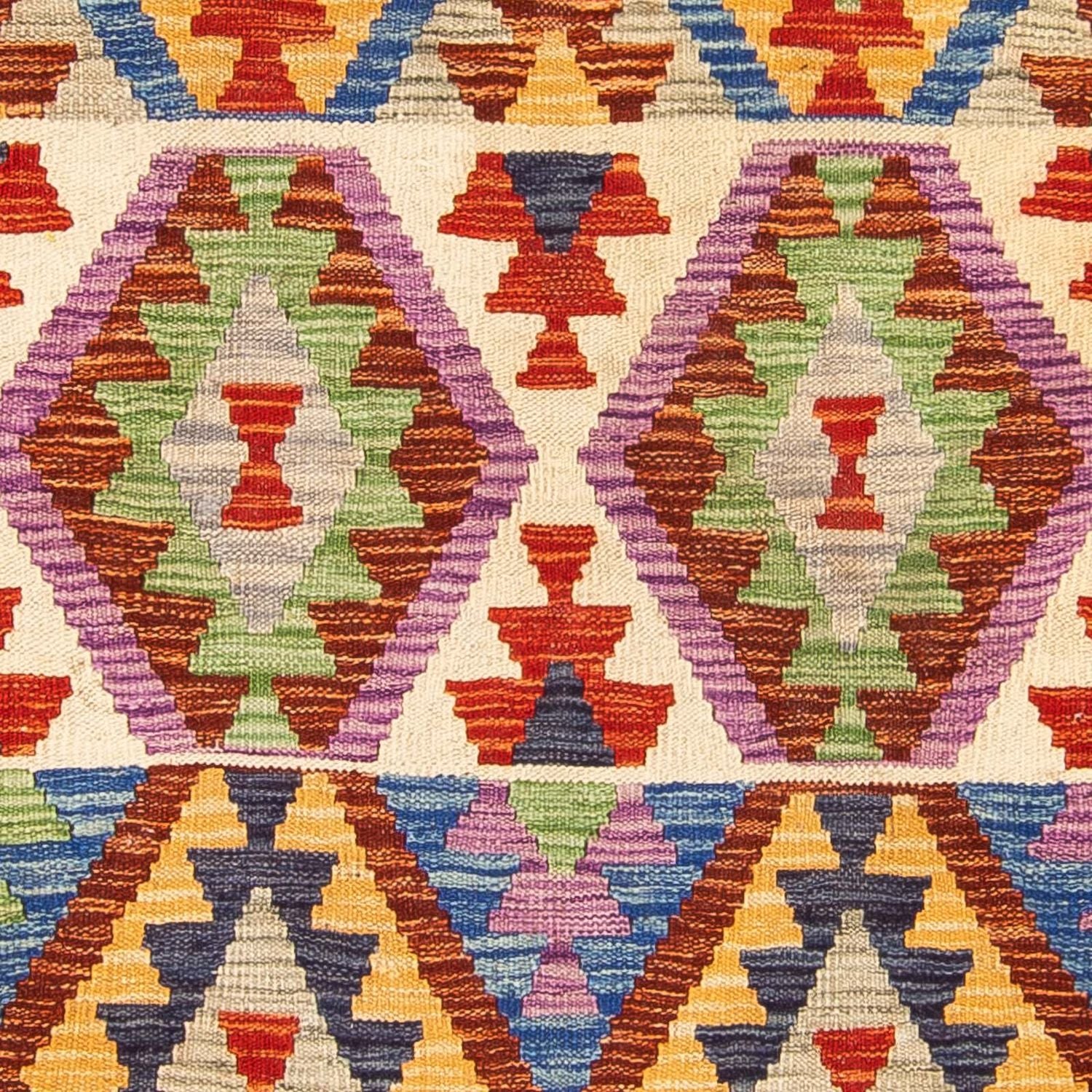 Løber Kelim Carpet - Splash - 305 x 81 cm - beige