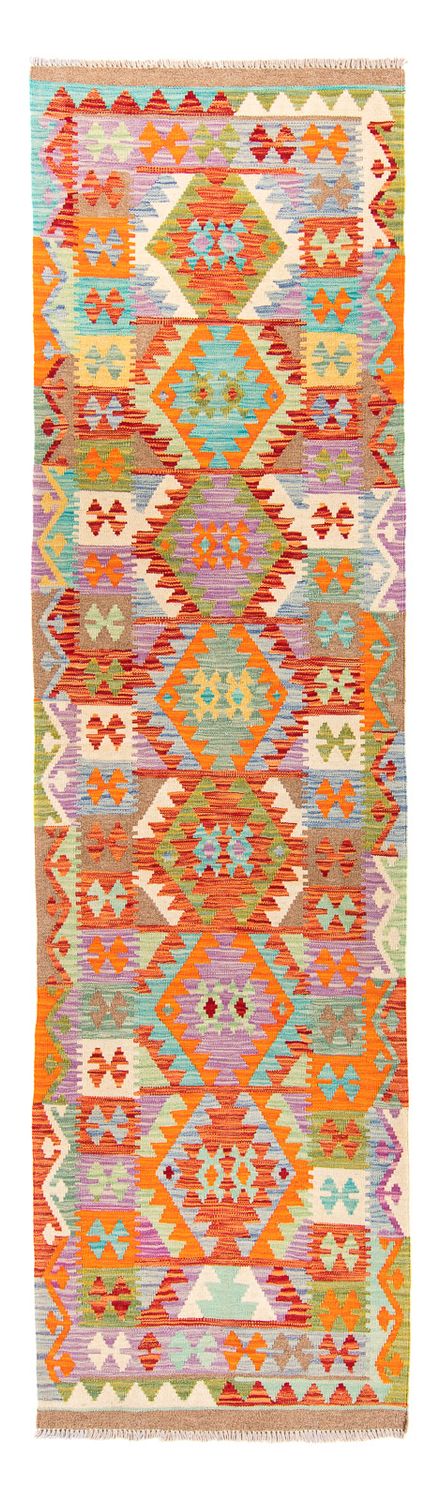 Løber Kelim Carpet - Splash - 300 x 82 cm - flerfarvet