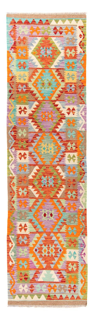 Løber Kelim Carpet - Splash - 300 x 82 cm - flerfarvet