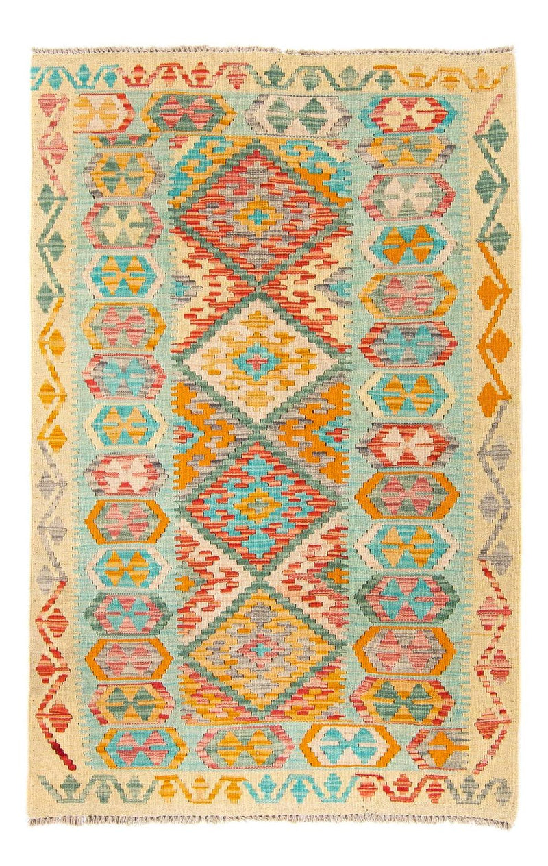 Kelim Carpet - Splash - 161 x 105 cm - flerfarvet