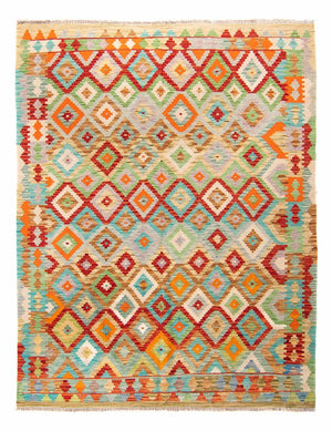 Kelim Carpet - Splash - 244 x 175 cm - flerfarvet
