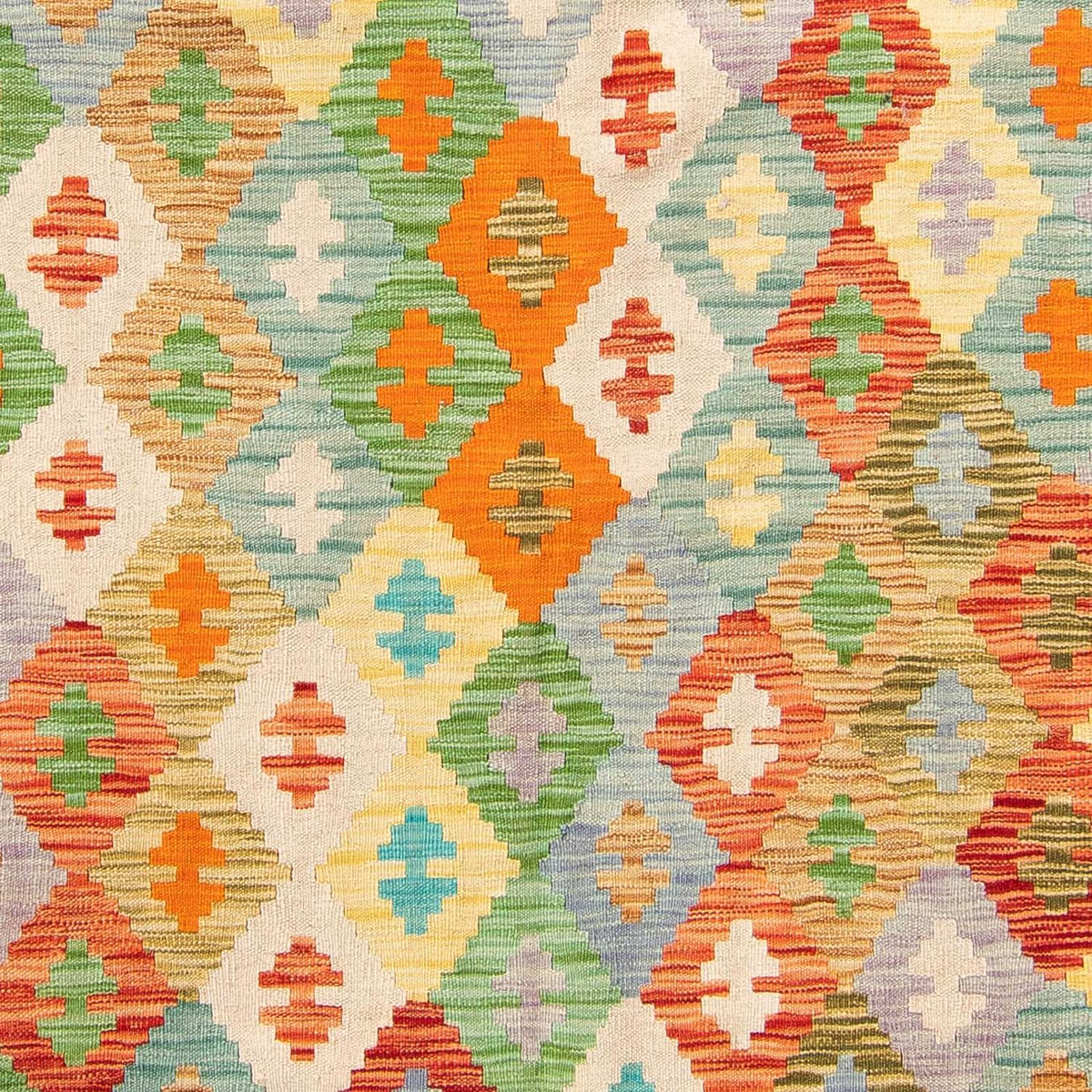 Kelim Carpet - Splash - 254 x 174 cm - turkis