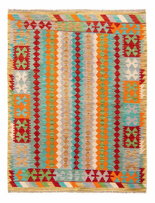 Kelim Carpet - Splash - 200 x 153 cm - flerfarvet