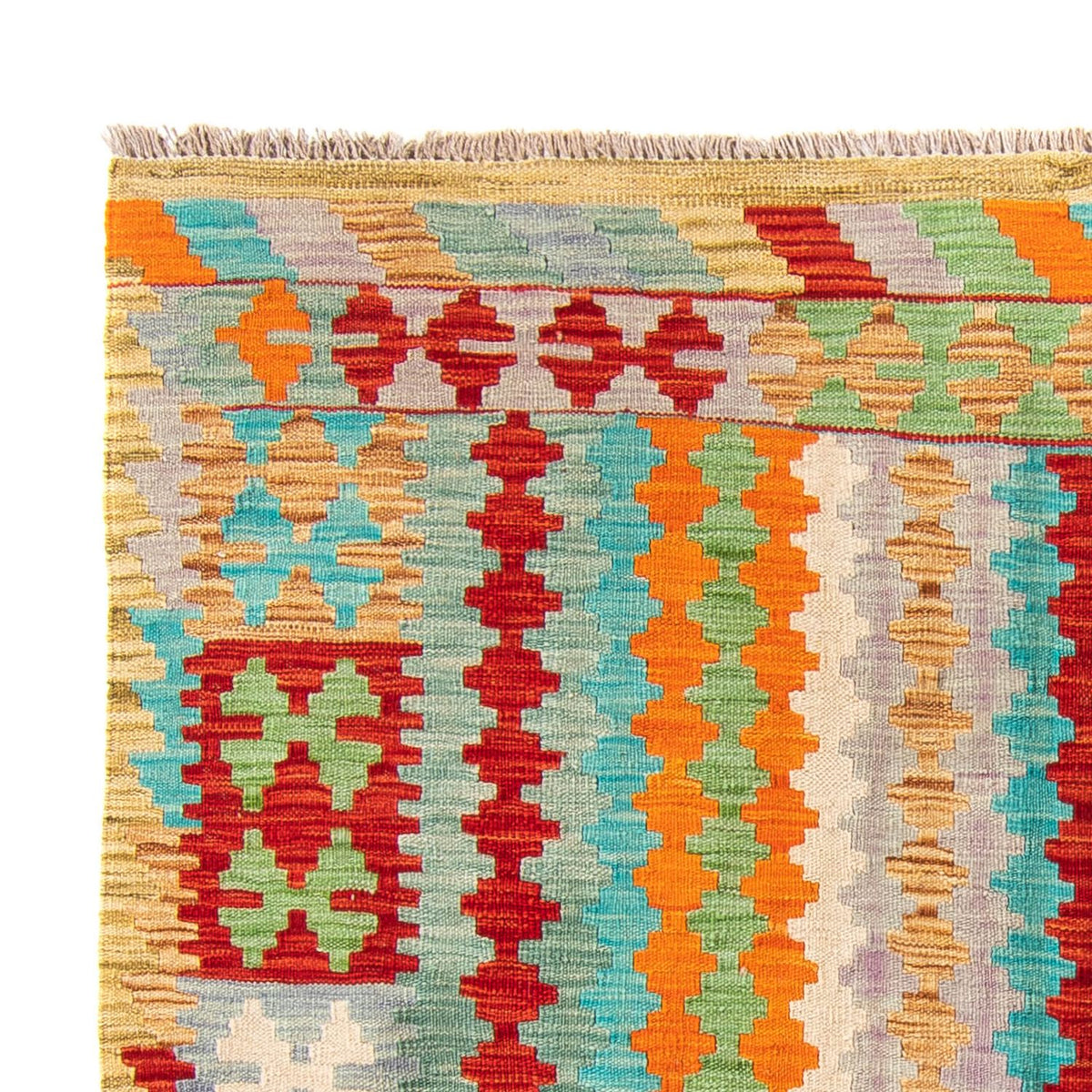 Kelim Carpet - Splash - 200 x 153 cm - flerfarvet