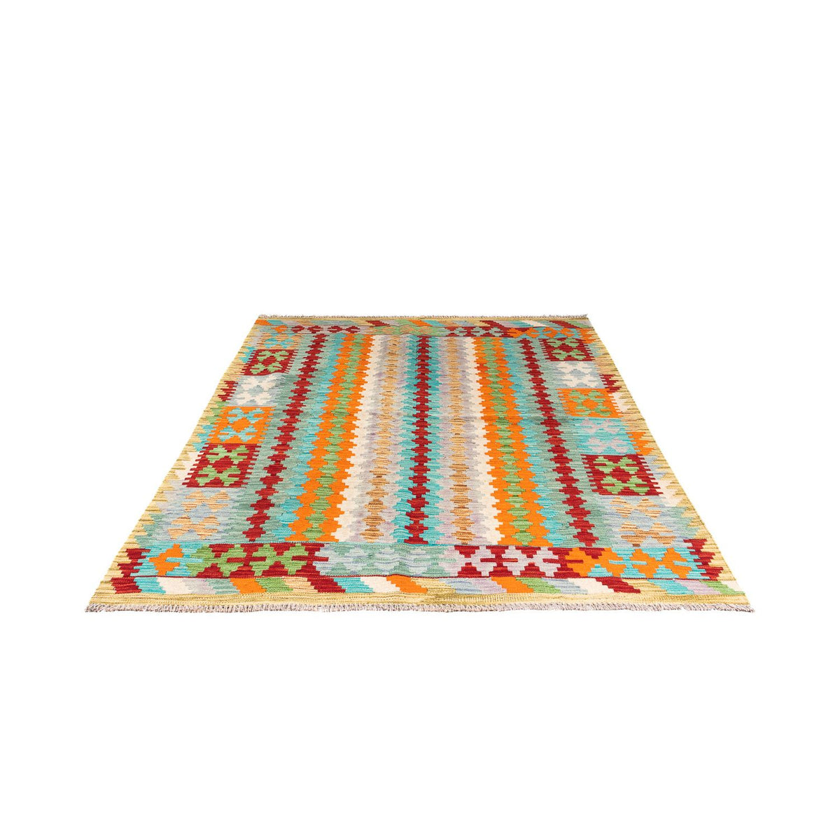 Kelim Carpet - Splash - 200 x 153 cm - flerfarvet