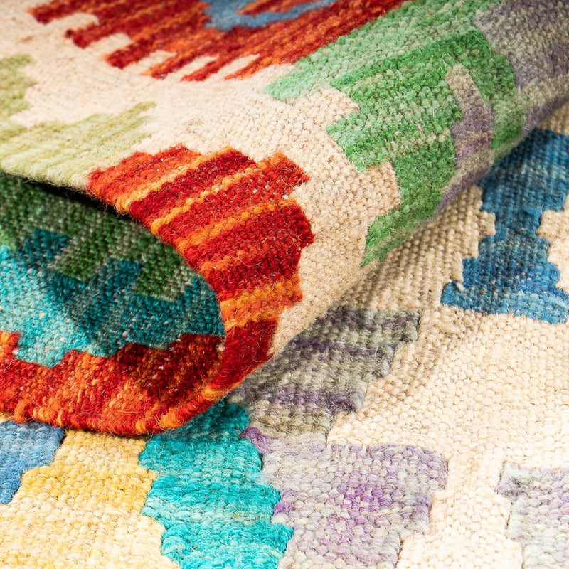 Kelim Carpet - Splash - 203 x 152 cm - flerfarvet