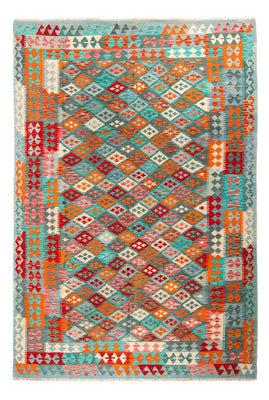 Kelim Carpet - Splash - 305 x 202 cm - flerfarvet