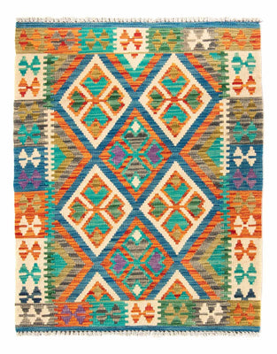 Kelim Carpet - Splash - 115 x 92 cm - blå