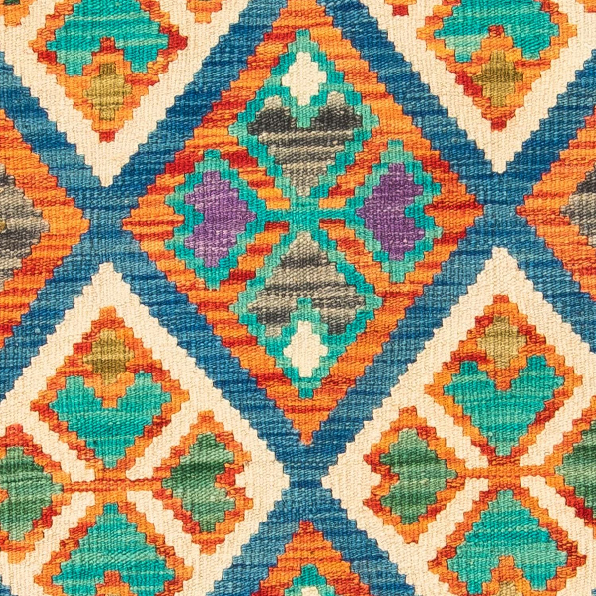 Kelim Carpet - Splash - 115 x 92 cm - blå