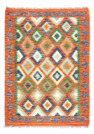 Kelim Carpet - Splash - 150 x 102 cm - flerfarvet