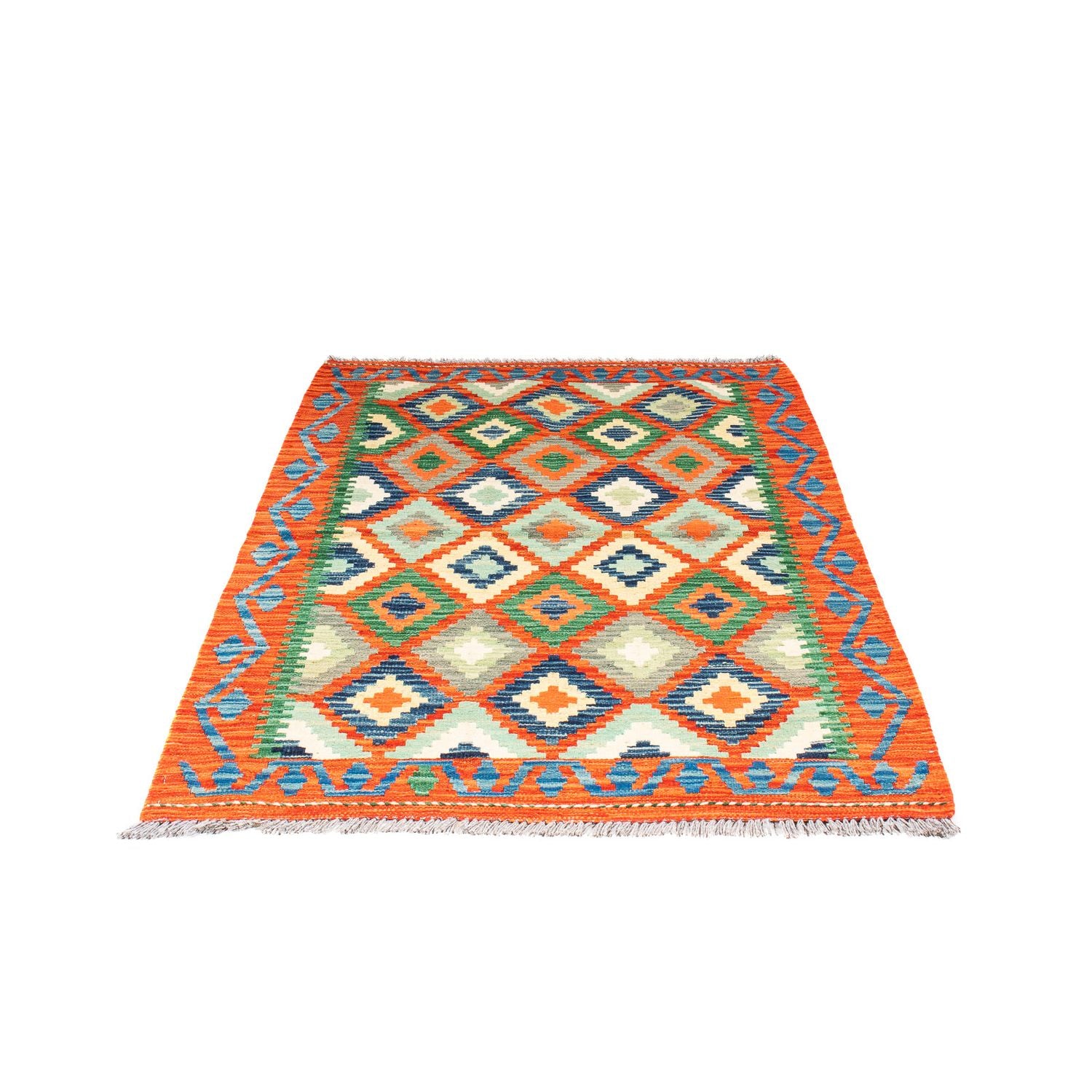 Kelim Carpet - Splash - 150 x 102 cm - flerfarvet