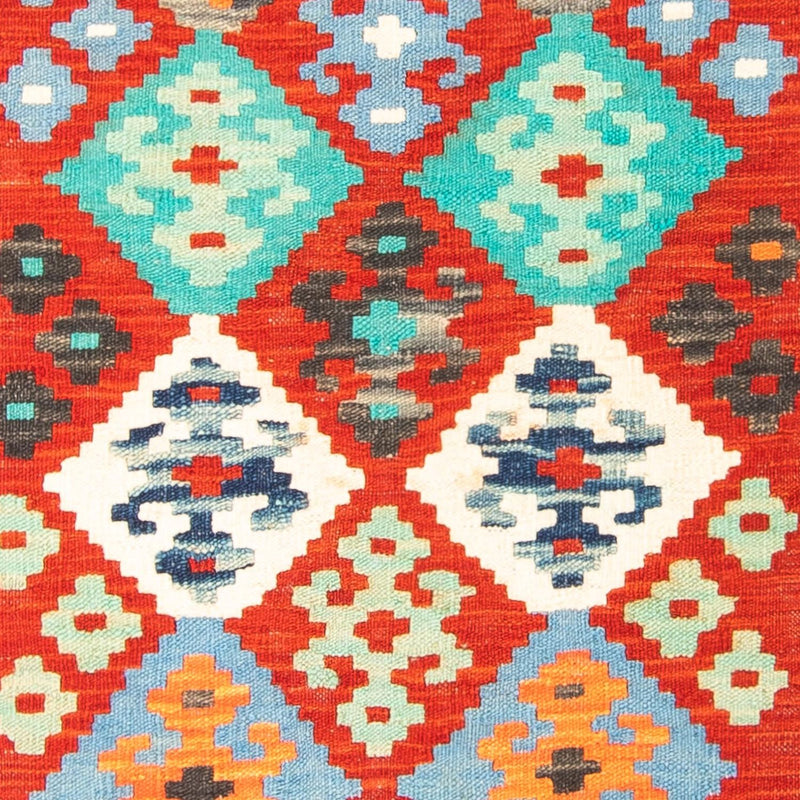 Kelim Carpet - Splash - 154 x 99 cm - mørkerød