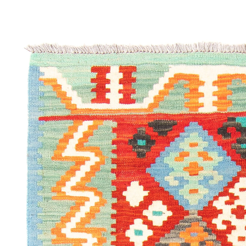Kelim Carpet - Splash - 154 x 99 cm - mørkerød