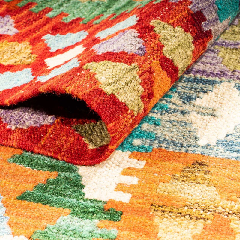 Kelim Carpet - Splash - 154 x 102 cm - rust