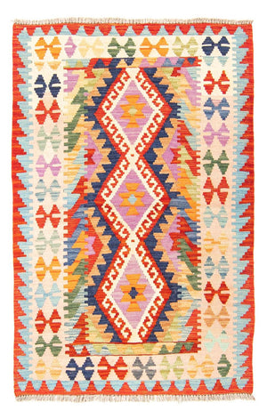 Kelim Carpet - Splash - 157 x 101 cm - rust