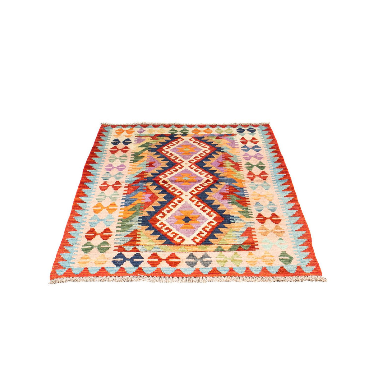 Kelim Carpet - Splash - 157 x 101 cm - rust