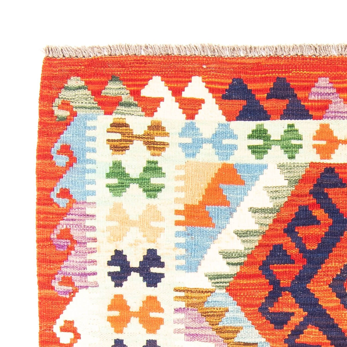 Kelim Carpet - Splash - 148 x 104 cm - rust