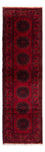 Løber Afghansk tæppe - Kunduz - 295 x 82 cm - mørkerød