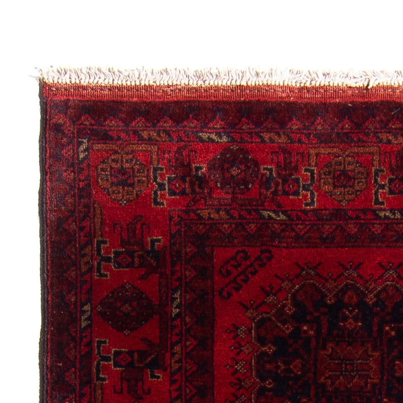 Løber Afghansk tæppe - Kunduz - 295 x 82 cm - mørkerød