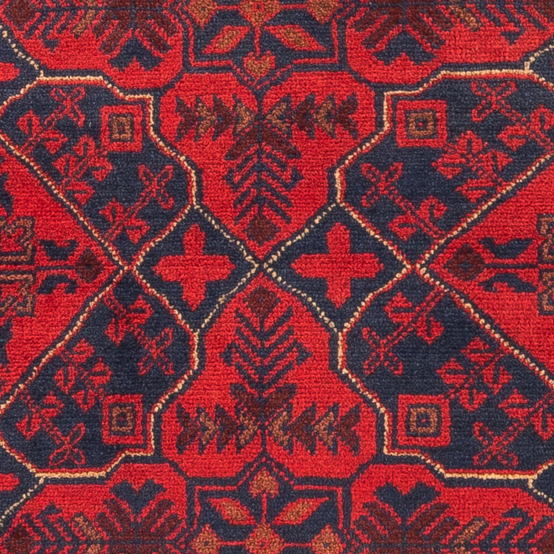 Afghansk tæppe - Kunduz - 125 x 78 cm - mørkerød