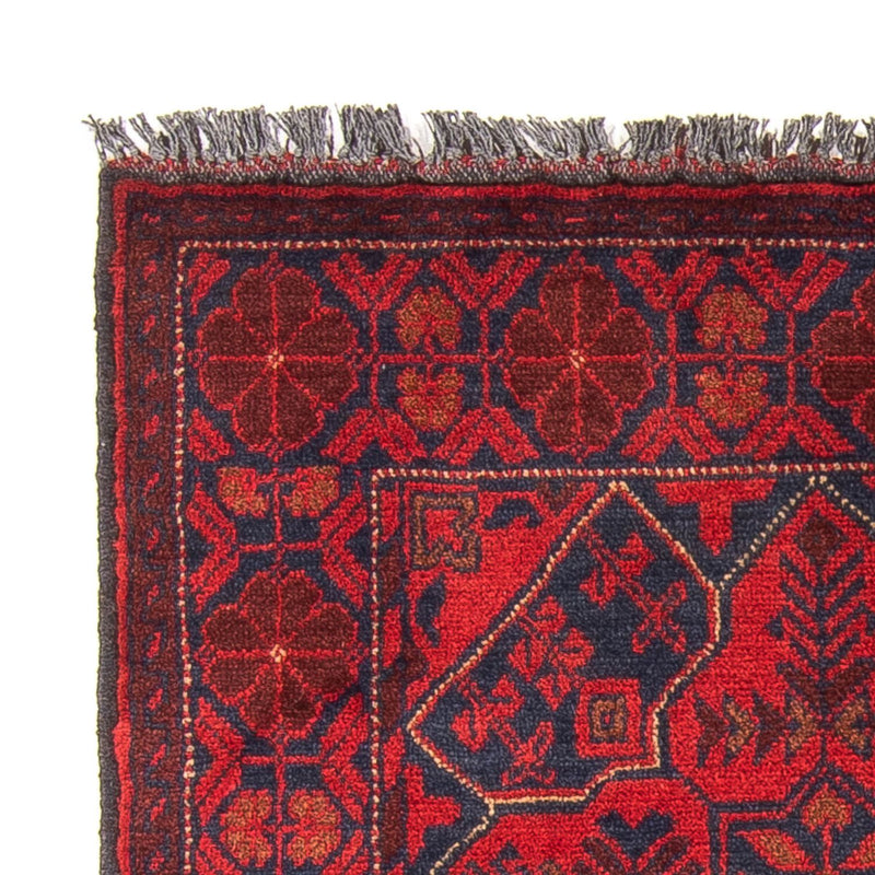 Afghansk tæppe - Kunduz - 125 x 78 cm - mørkerød