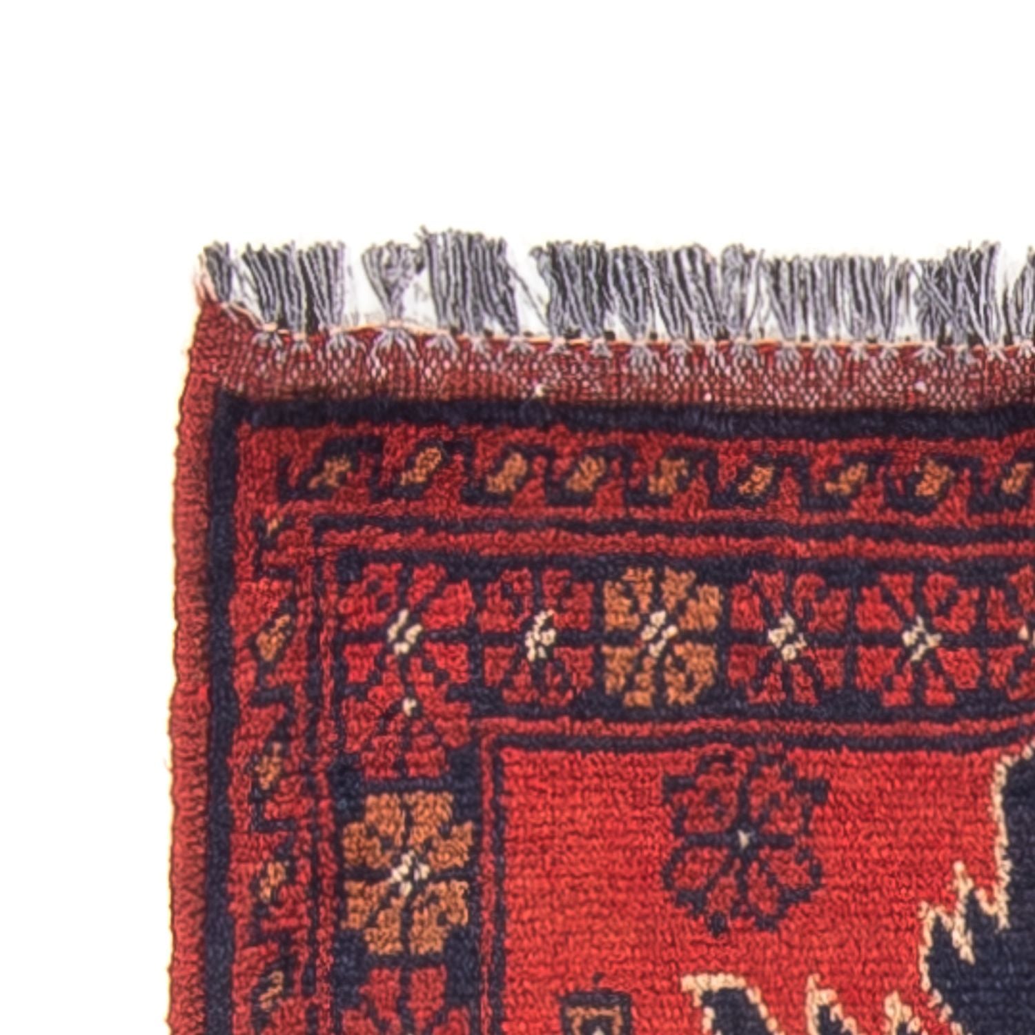 Afghansk tæppe - Kunduz - 98 x 49 cm - mørkerød
