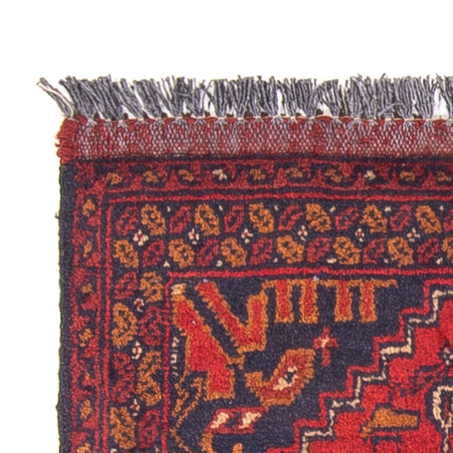 Afghansk tæppe - Kunduz - 102 x 52 cm - mørkerød