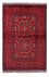 Afghansk tæppe - Kunduz - 146 x 102 cm - mørkerød
